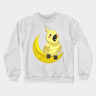 Parrot with Moon Crewneck Sweatshirt